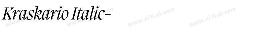 Kraskario Italic字体转换 Kraskario Italic字体转换